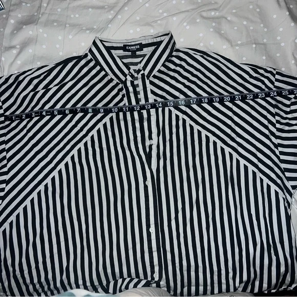Express Black and White Striped Shirt - Picture 11 of 11